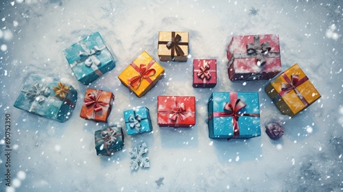 christmas card with snow