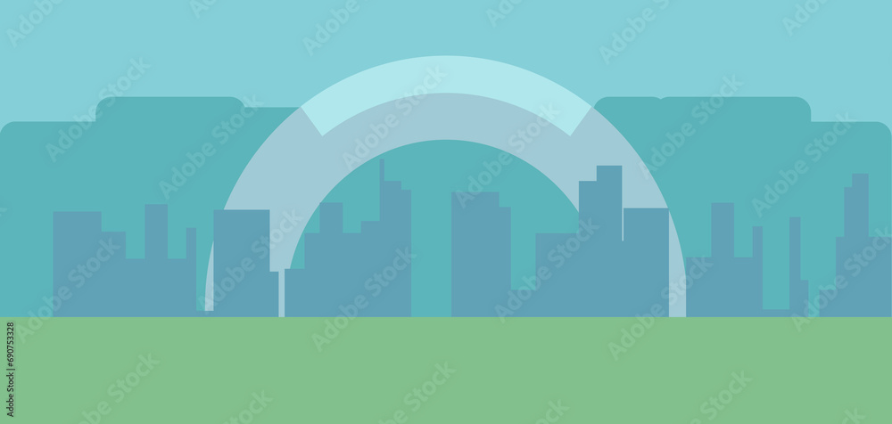 city skyline in the city vector backgroud, illustration