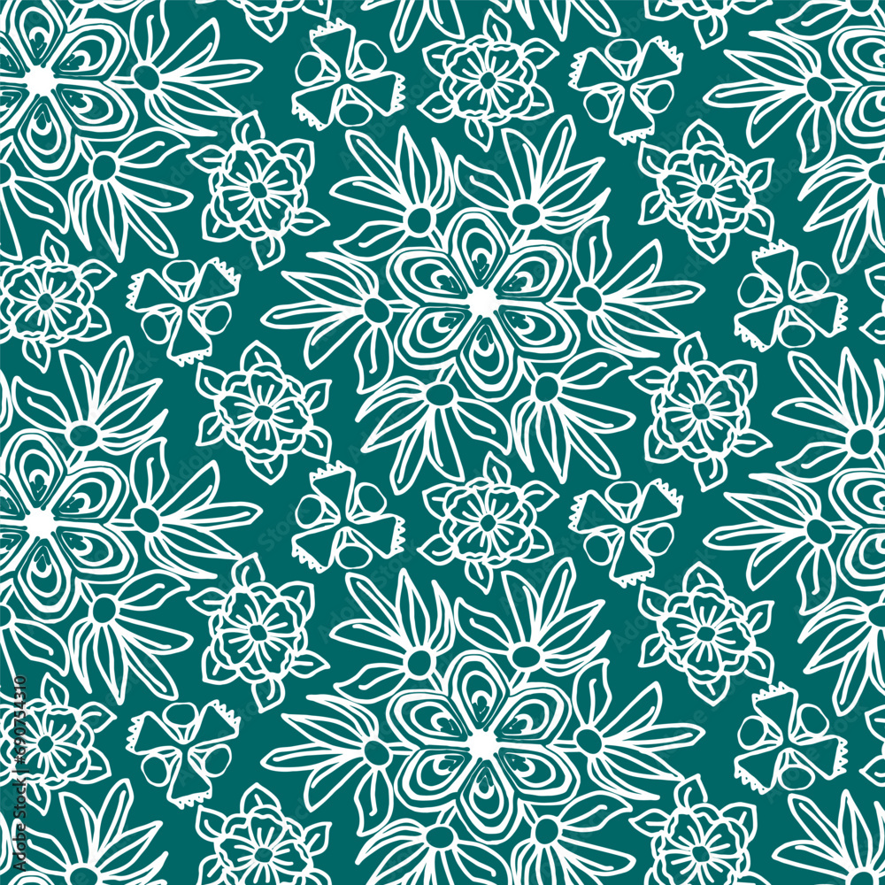 Fototapeta premium Floral seamless pattern 