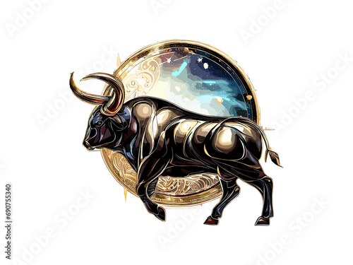 Taurus Zodiac signs astrology horoscope esoteric, Taurus constellations Luxary Golden PNG Clipart.