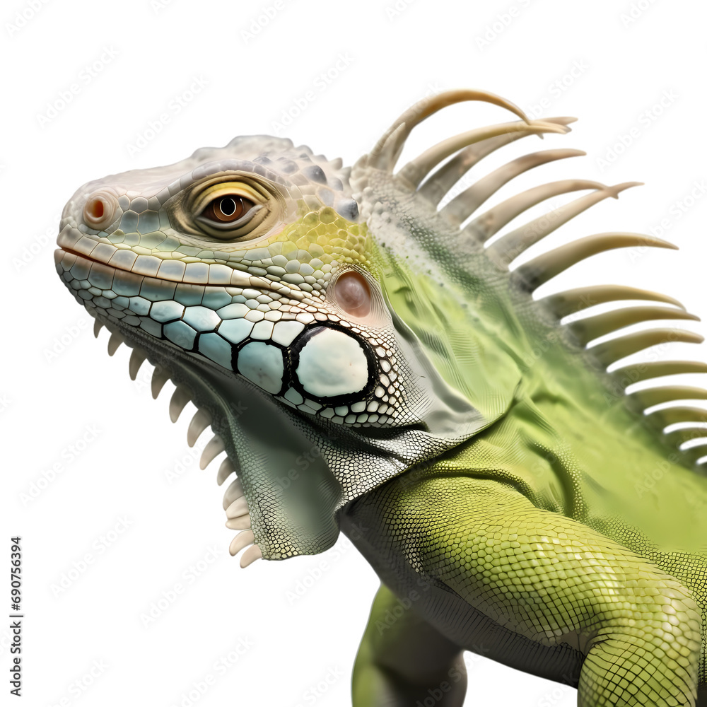 Fototapeta premium Iguana or lizard isolated on transparent background