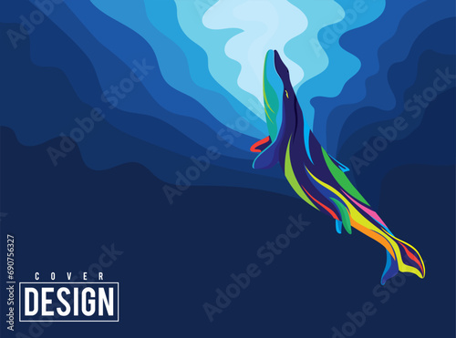 Abstract nature background of vector colour full for fabric, poster, name card, postcard, textile, wall paper, art print, packaging, brochure, banner, label, whale cover design, Vector illustration
