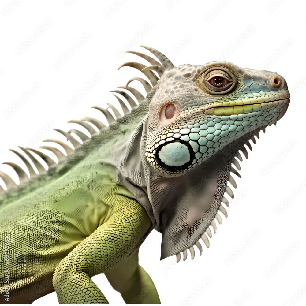 Fototapeta premium Iguana or lizard isolated on transparent background
