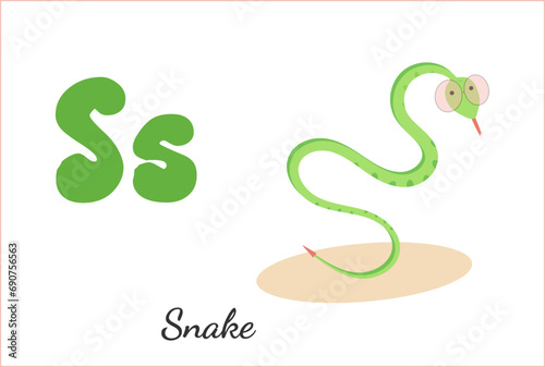 snake english alphabet letter S