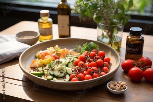 healthy mediterranean style salad