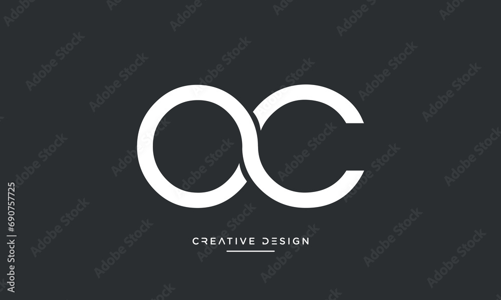 Alphabet letters OC or CO logo monogram Alphabet letters OC or CO logo monogram