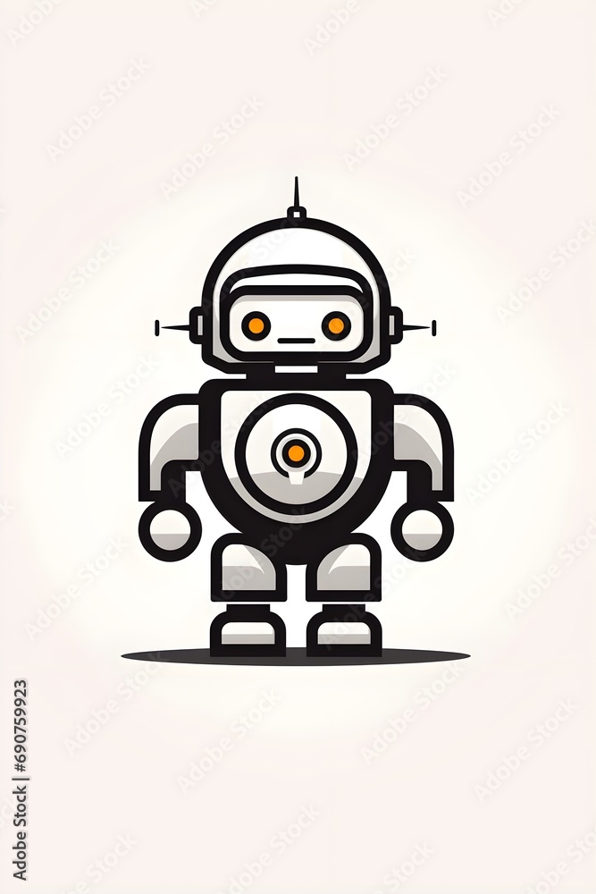 Minimalist Robot Icon for Branding Minimalist Robot Icon for Branding