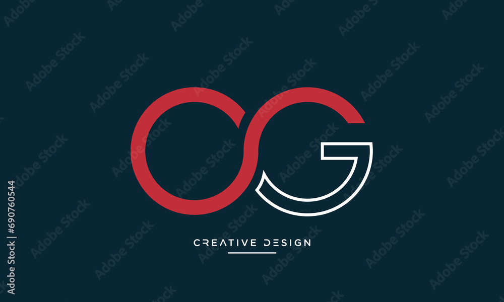 OG or GO Alphabet letters abstract logo OG or GO Alphabet letters abstract logo