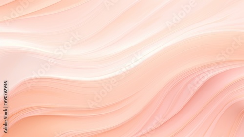 Soft pastel Peach Fuzz colored wavy background, trendy color of the year 2024