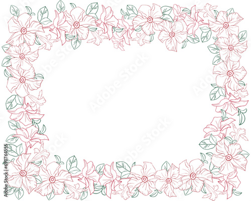 Wallpaper Mural Jasmine exotic flower banner, hand drawn line art vector illustration for card or wedding invite Torontodigital.ca