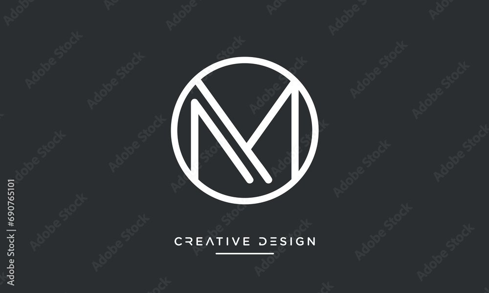 OM or MO Alphabet letters logo monogram OM or MO Alphabet letters logo monogram