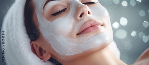 Spa therapy for young woman...