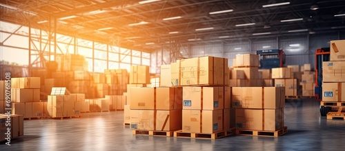 Shipment cartons box on pal...