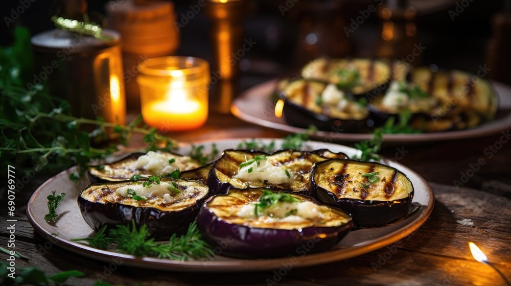 Eggplant grilled with cheese tomato mozzarella wallpaper background Eggplant grilled with cheese tomato mozzarella wallpaper background