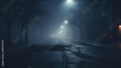 Alley fog night street city dark town urban wallpaper background