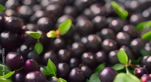a bunch of acai berries photo