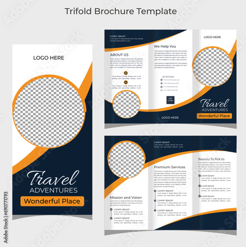 Travel And Tourism Tri Fold Brochure Template