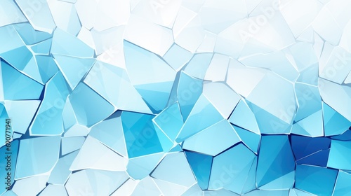 A vibrant blue and white abstract background featuring cubes. Ideal for use in graphic design, presentations, and web design