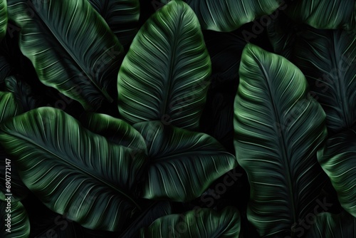 A close-up view of a bunch of vibrant green leaves. Perfect for nature-themed designs and projects