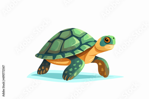 Turtle isolated vector style on isolated background illustration