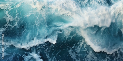 fale oceanu i błękitna woda