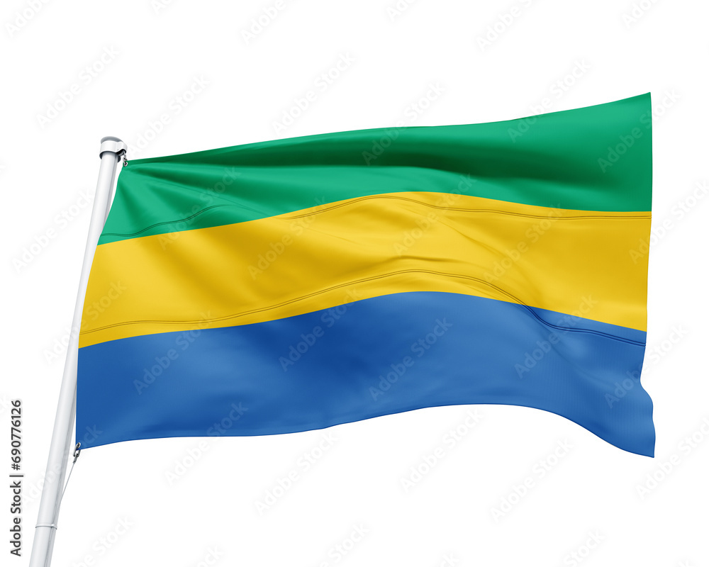 Fototapeta premium FLAG OF THE COUNTRY GABON