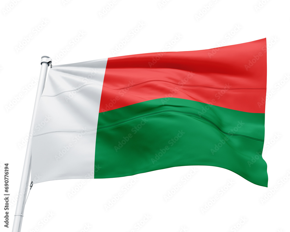 Fototapeta premium FLAG OF THE COUNTRY MADAGASCAR