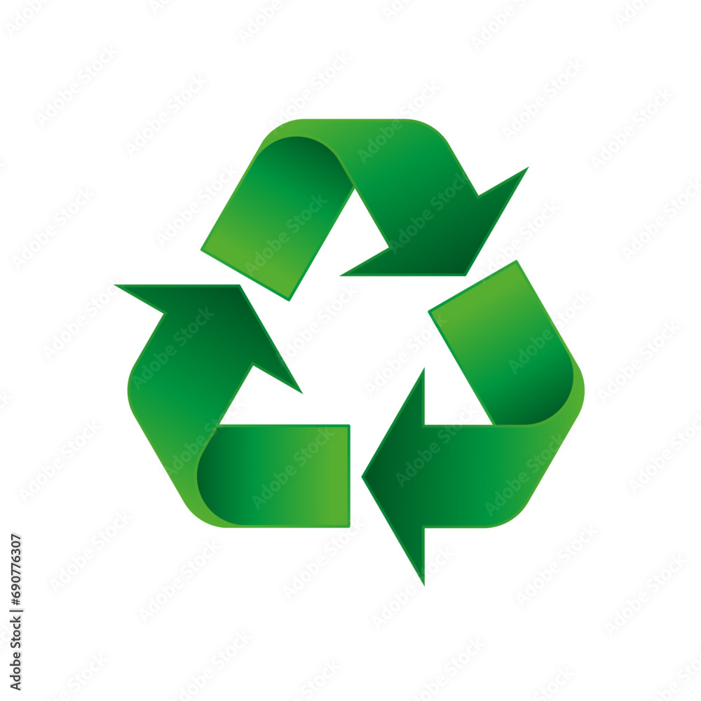 Recycle symbol isolated on white background Recycle symbol isolated on white background
