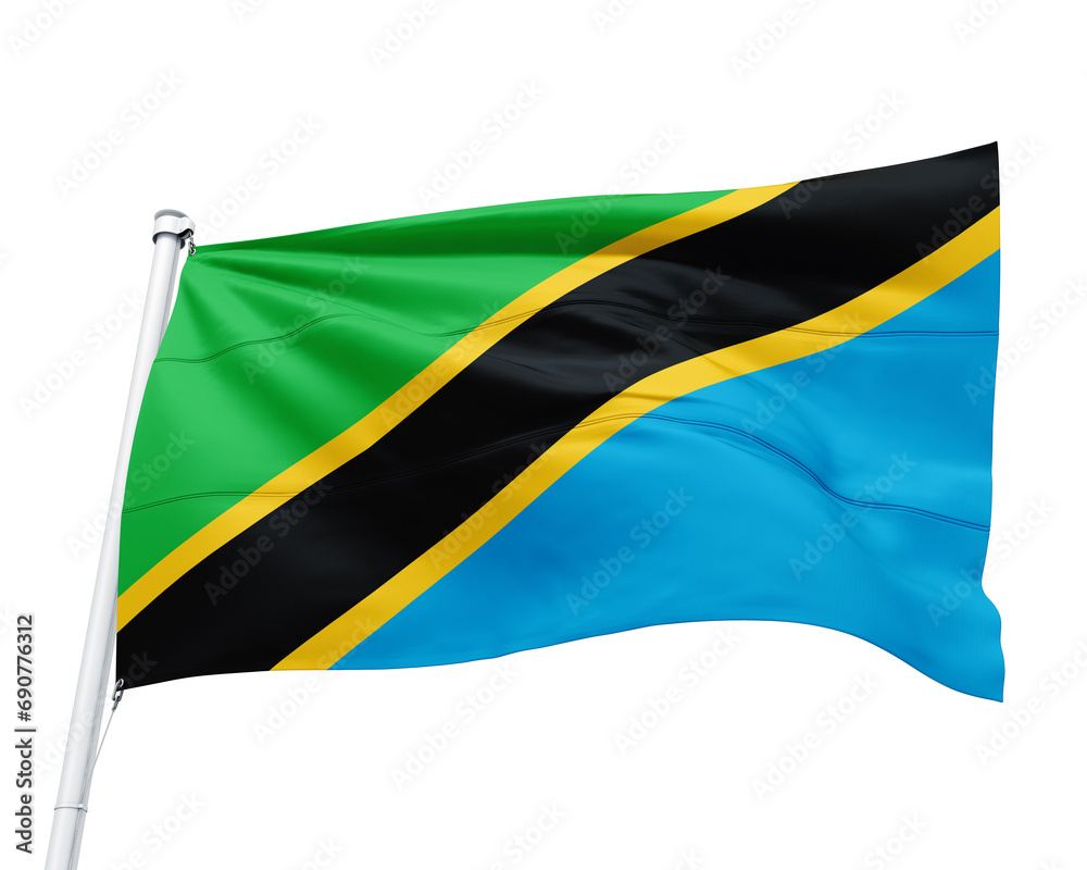 Obraz premium FLAG OF THE COUNTRY TANZANIA