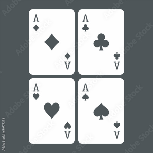 Casino Poker cards game quality vector illustration cut