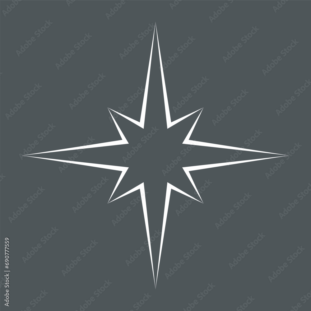 Star north quality vector illustration cut Star north quality vector illustration cut