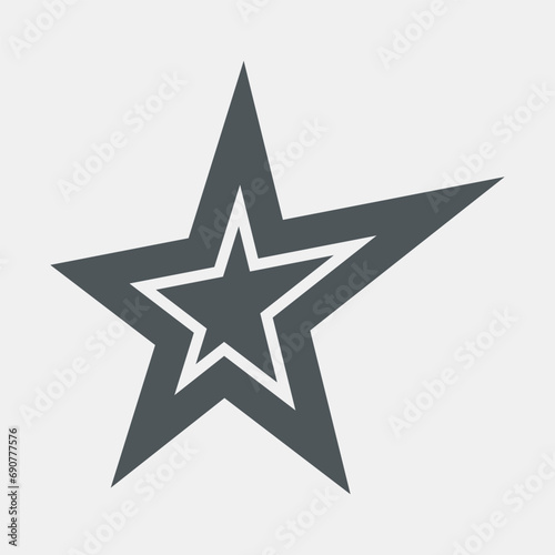 Star Classic rating icon web quality vector illustration cut