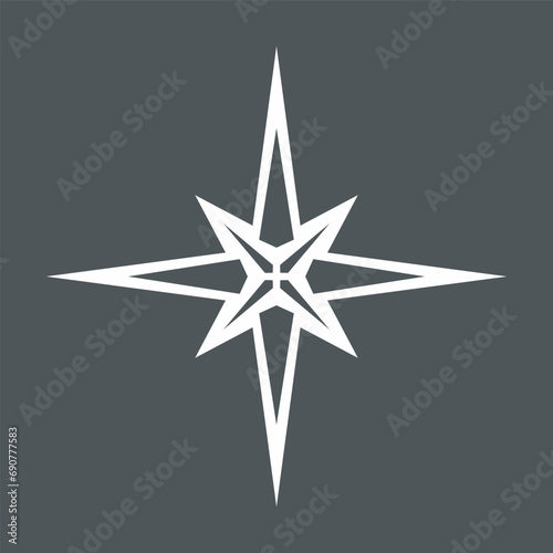 Star north quality vector illustration cut