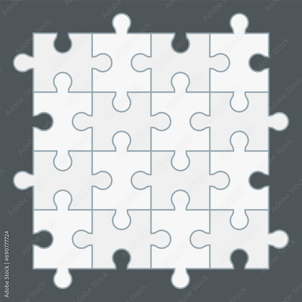 Puzzle simple piece template quality vector illustration cut Puzzle simple piece template quality vector illustration cut