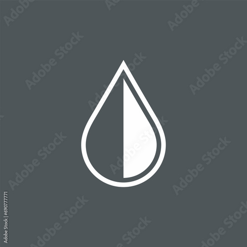 Water drop droplet raindrop icon illustration cut