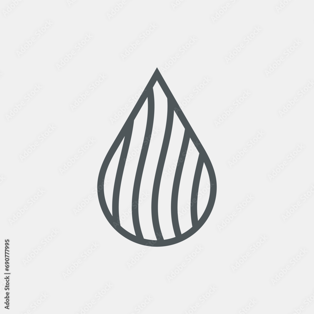 Water drop droplet raindrop icon illustration cut Water drop droplet raindrop icon illustration cut