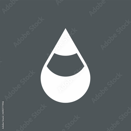Water drop droplet raindrop icon illustration cut