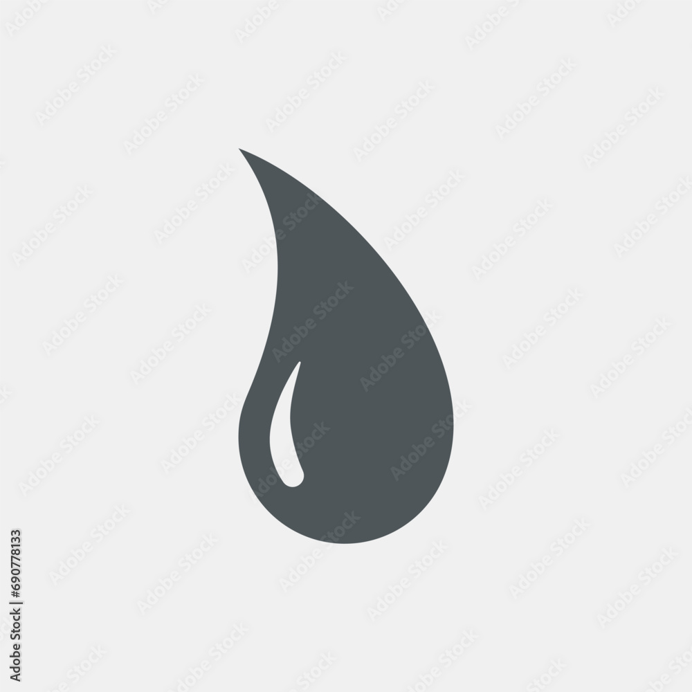 Water drop droplet raindrop icon illustration cut Water drop droplet raindrop icon illustration cut