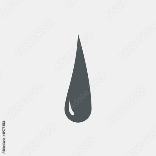 Water drop droplet raindrop icon illustration cut