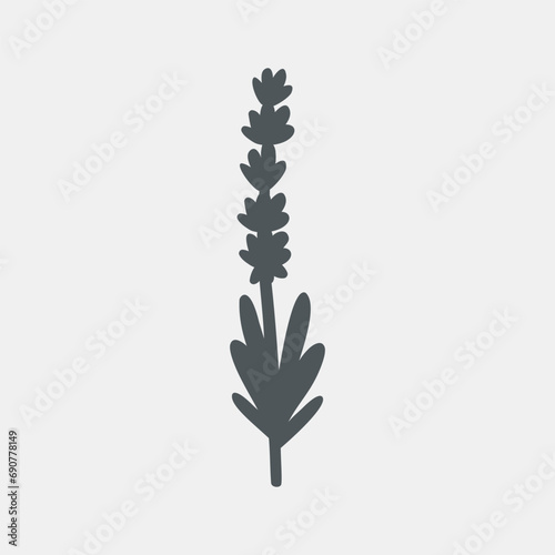 lavender botanic elements vector illustration cut