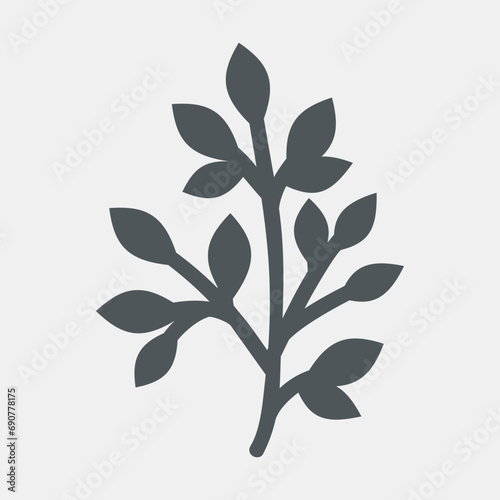 Leaf leaves botanic flowers elements vector illustration cut