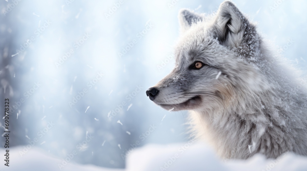 Fototapeta premium White fox UHD wallpaper