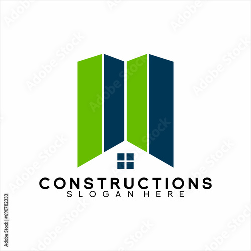 Free Download Real Estate logo design with skyline concept. - GFXLoad
