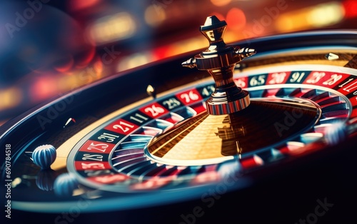Casino roulette wheel background