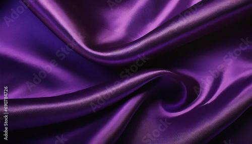 Deep silk satin. Shiny fabric. Soft wavy folds smooth. Elegant background with space