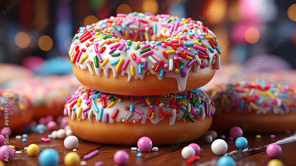 3d rendered photo of donut 