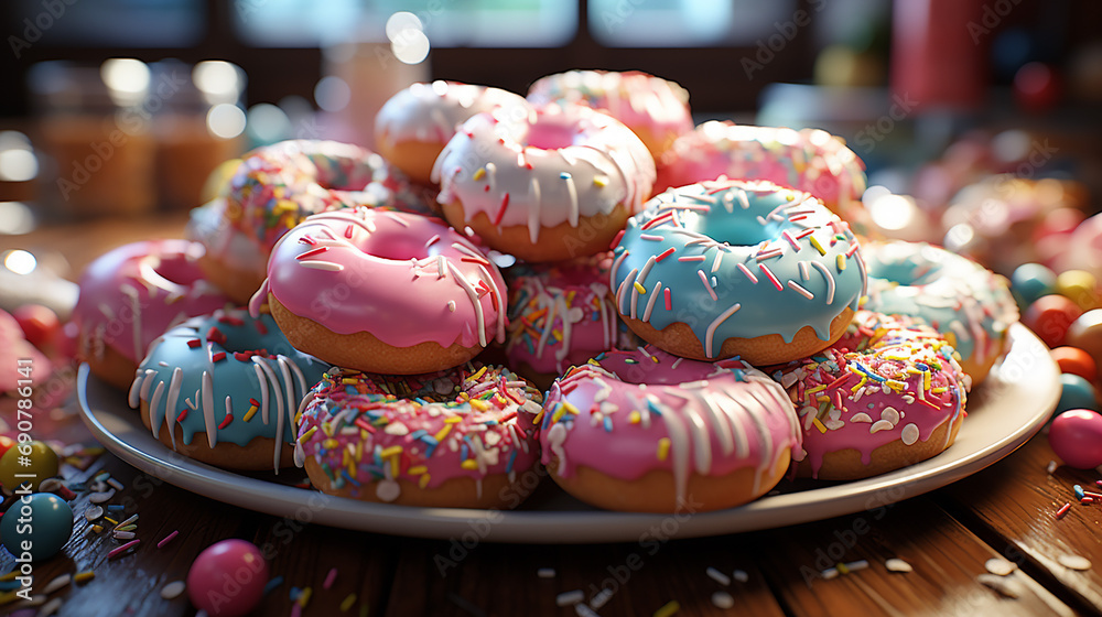 3d rendered photo of donut 