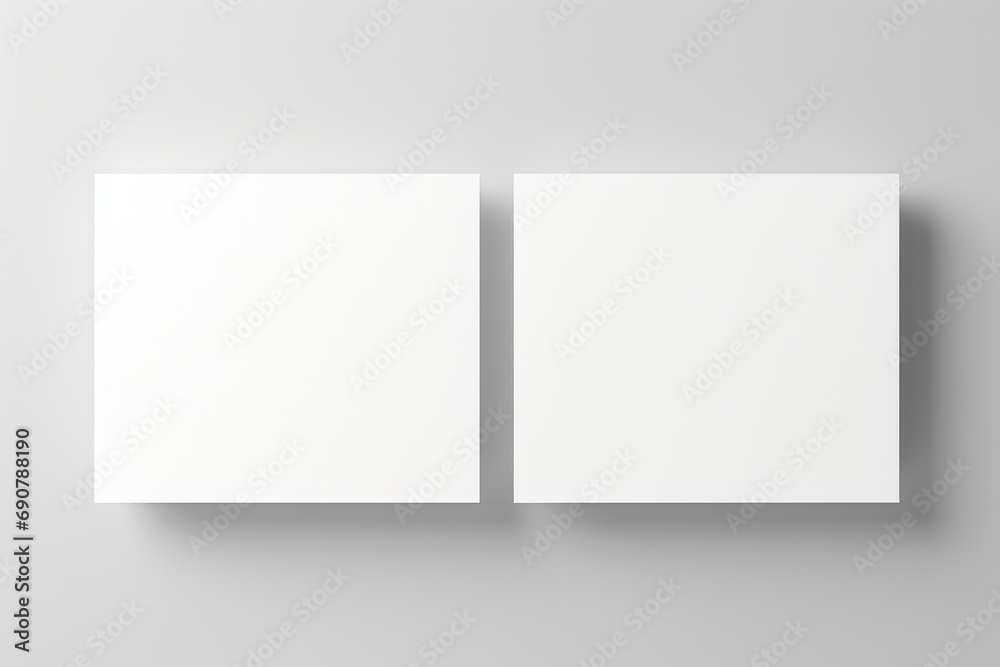 Mockup two horizontal business cards. Modern template Mockup two horizontal business cards. Modern template
