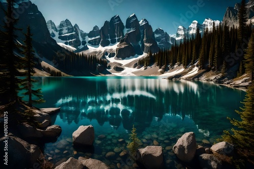 lake in the mountains © Creative artist1