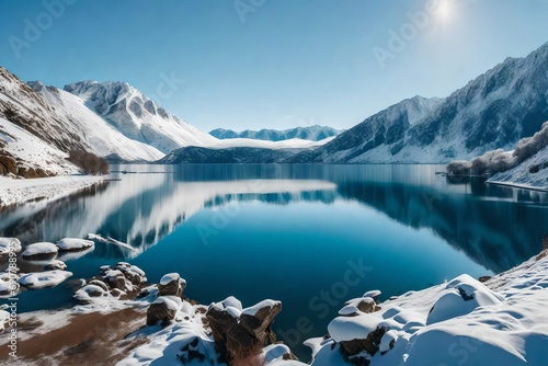 lake with mountain